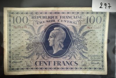 un ancien billet de banque français sur lequel figure le portrait d'un homme