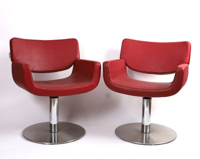 Paire DE Fauteuils DE Salon DE Coiffeur