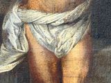 an image of a painting of a man with a cross on his chest