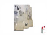 a picture of a bunch of old papers on a white background