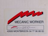 a sign that says mechanic worker on the side of a truck