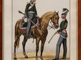 une vieille photo représentant un homme à cheval et un autre homme à cheval