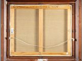 an old picture of a window with a rope hanging from it ' s side