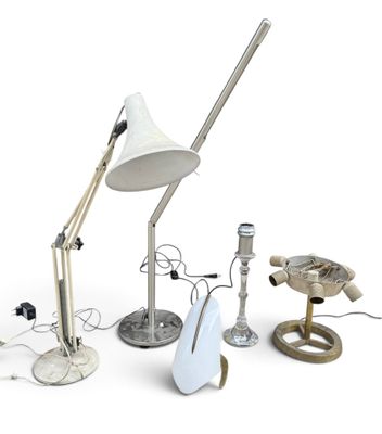a lot of different types of lamps on a white surface