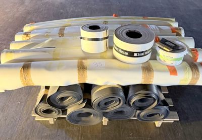 rolls of tape and rolls of tape on a pallet
