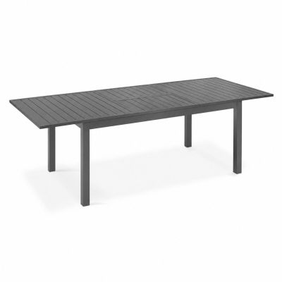 55 / Table de Jardin Extensible en Aluminium gris fonc…