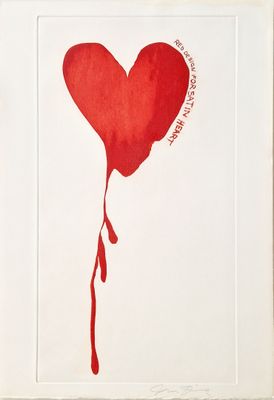 Jim Dine - Red Design for Satin Heart, 1968