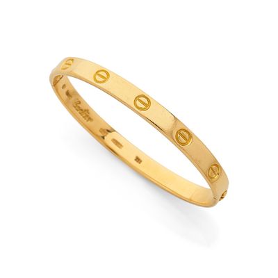 Bracelet « Love » rigide Cartier en or jaune 18 carats