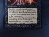 the card for the card is showing a picture of a man with a sword