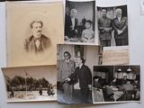 many old photos of men and women on a refrigerator