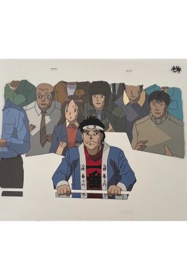 an image of a group of people standing around a table