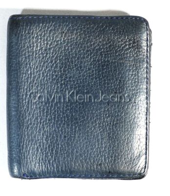 CALVIN KLEIN JEANS Portefeuille en cuir bleu