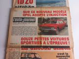an old french newspaper with a picture of a car on it