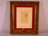 an image of a picture of a picture of a horse in a gold frame
