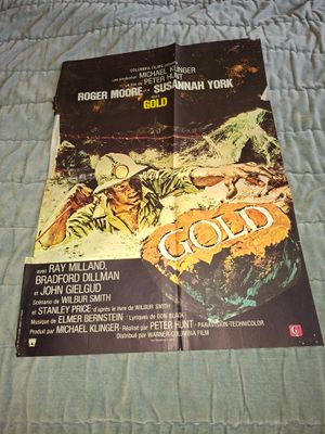 gold avec Roger Moore. Affiche 60 x 80 cm