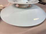 a white light that is on top of a table