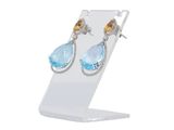 blue topaz and citrine drop earrings