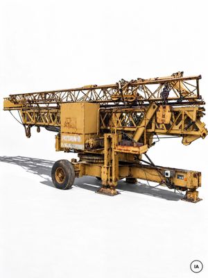 une grande grue montée sur un camion