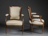 a pair of louis ii style armchairs