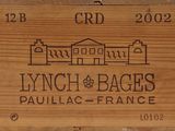 wooden box with a label for lynch bages, paul c france