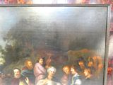 un tableau représentant un groupe de personnes dans un tableau