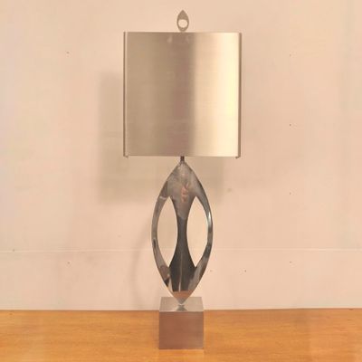 Grande lampe modèle Amande, production Charles & fils, 1970. Signée su - Photo 1