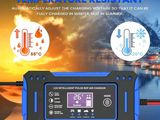 an image of a car battery charger with a thermometer and thermometer