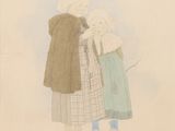 an image of a drawing of two women standing next to each other
