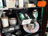 a shelf full of beauty products in a store