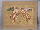 an image of a painting of two angels holding hands