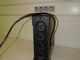 a power strip that is plugged into the wall