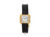 Montre-bracelet Cartier pour femme, en or 18 carats et diamants