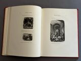 an open book with pictures of people in it on a table