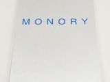 a close up of a book on a table with a white background