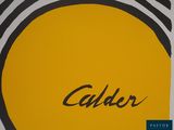 an image of a yellow and black poster with the word calder on it