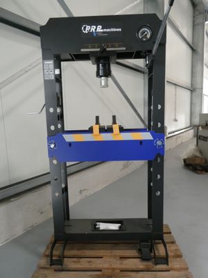a close up of a machine on a pallet in a warehouse