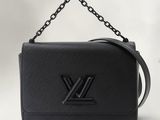 Sac à bandoulière Louis Vu Vu en cuir noir avec chaîne
