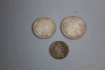 LOT DE PIECES EN ARGENT COMPRENANT : - Photo 1