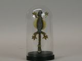 a glass dome with a lizard inside of it