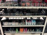 a display of makeup products in a store