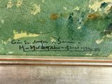 an image of a close up of a painting on a wall