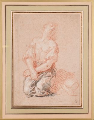 l'image d'un dessin d'une femme assise sur le sol