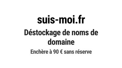 Nom de domaine suis-moi.fr. Catégorie: Marketing et publicit…