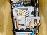 a cardboard box with a bunch of items inside of it