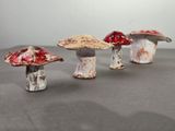 trois champignons posés sur une table