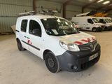 a white van with a red cross painted on the side