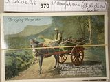 une carte postale représentant un homme dans une calèche