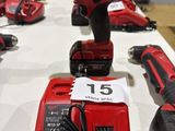 many tools on display on a table at a show
