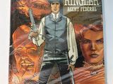 the cover of a comic book with a man holding a gun
