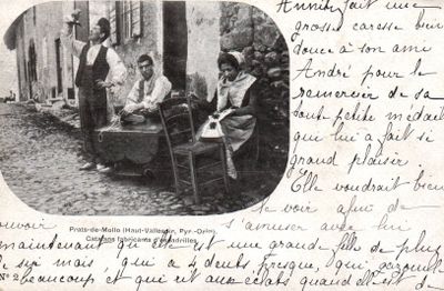 CPA : Prats-de-Mollo (Pyrénées Orientales). Catalans fabricants d’espa